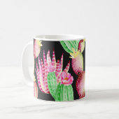 Waterverf succulenten: cactus bloemmotief. koffiemok (Voorkant links)