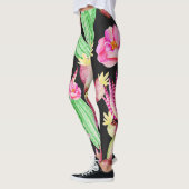 Waterverf succulenten: cactus bloemmotief. leggings (Links)