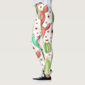 Waterverf succulenten, cactussen naadloos patroon. leggings (Links)