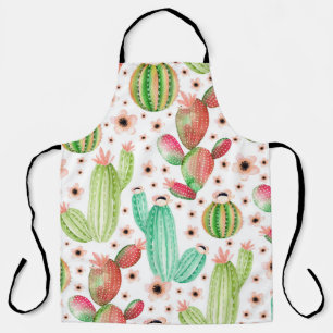 Waterverf succulenten, cactussen naadloos patroon. schort