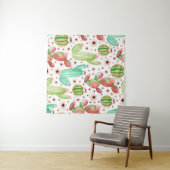 Waterverf succulenten, cactussen naadloos patroon. wandkleed (In Situ (horizontaal))