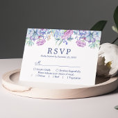 Waterverf Succulenten Floral Boho Bruiloft RSVP Kaartje