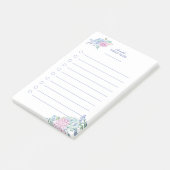 Waterverf succulenten Floral to do lijst Post-it® Notes (Schuin)