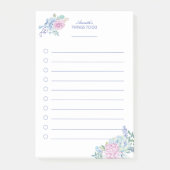 Waterverf succulenten Floral to do lijst Post-it® Notes (Voorkant)