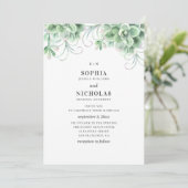 Waterverf succulenten. Grijze cactus bruiloft Kaart (Staand voorkant)