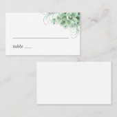 Waterverf succulenten. Grijze cactus bruiloft Plaatskaartje (Voorkant / Achterkant)