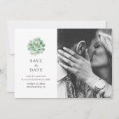 Waterverf succulenten. Groene cactus. Botanisch Save The Date (Voorkant)