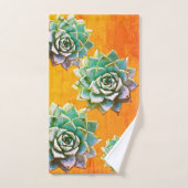 Waterverf Succulenten op Terracotta Bad Handdoek (Handdoek)