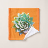 Waterverf Succulenten op Terracotta Bad Handdoek (Wasdoekje)