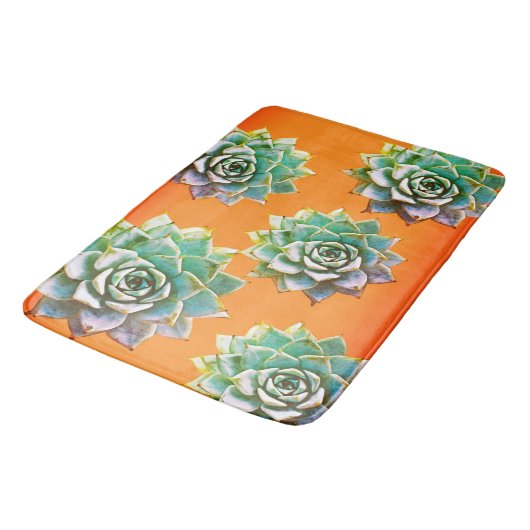 Waterverf Succulenten op Terracotta Badmat (Gekanteld)