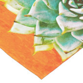 Waterverf Succulenten op Terracotta Lange Tafelloper (Hoek)