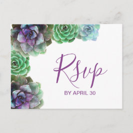 Waterverf Succulenten RSVP Briefkaart