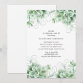 Waterverf succulenten Sweet 16. Groene cactus Kaart (Voorkant / Achterkant)