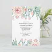 Waterverf succulenten vrijgezellenfeest. Cactus Kaart (Staand voorkant)