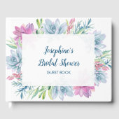 Waterverf Succulenten Vrijgezellenfeest Gastenboek (Voorkant)