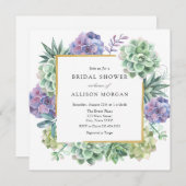 Waterverf Succulenten Vrijgezellenfeest Kaart (Voorkant / Achterkant)