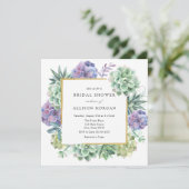 Waterverf Succulenten Vrijgezellenfeest Kaart (Staand voorkant)