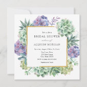 Waterverf Succulenten Vrijgezellenfeest Kaart (Voorkant)