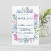 Waterverf Succulenten Vrijgezellenfeest Kaart (Staand voorkant)