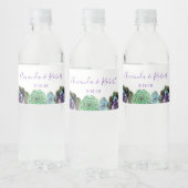 Waterverf Succulenten waterflesetiket Waterfles Etiket (Flessen)