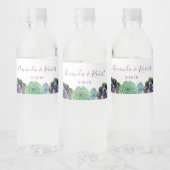 Waterverf Succulenten waterflesetiket Waterfles Etiket (Flessen)