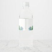 Waterverf Succulenten waterflesetiket Waterfles Etiket (Achterkant)
