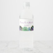 Waterverf Succulenten waterflesetiket Waterfles Etiket (Voorkant)