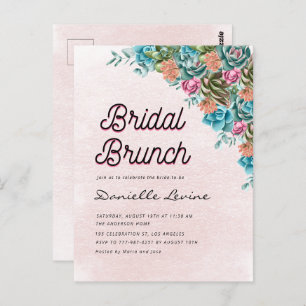 Waterverf Succulenten Zomer Baby shower Welkom Briefkaart