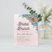 Waterverf Succulenten Zomer Baby shower Welkom Briefkaart (Staand voorkant)