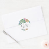 Waterverf Succulenten Zomer Bruiloft Dank u Ronde Sticker (Envelop)