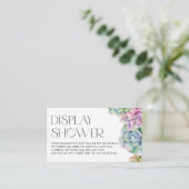 Waterverf Succulenten Zomer Display Douche Informatiekaartje (Staand voorkant)