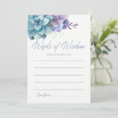 Waterverf Succulents Advice for Mam Baby shower Kaart (Staand voorkant)