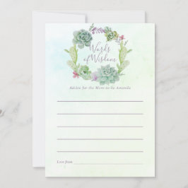 Waterverf Succulents Baby shower Mam Advice Advieskaart