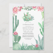 Waterverf Succulents Celebration of Life Photo Kaart (Voorkant)