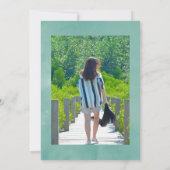 Waterverf Succulents Celebration of Life Photo Kaart (Achterkant)