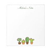 Waterverf Succulents Personalized Boho Greenery Notitieblok (Voorkant)