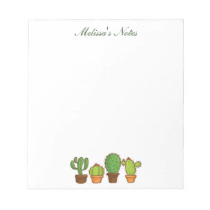 Waterverf Succulents Personalized Boho Greenery Notitieblok
