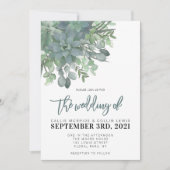 Waterverf Succulents Rustic Wedding Invitation Kaart (Voorkant)