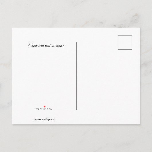 Waterverf Succulents We hebben ons verplaatst Aankondigingskaart (Achterkant)