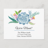 Waterverf Succulents We hebben ons verplaatst Aankondigingskaart (Voorkant)