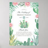 Waterverf Succulents Weddenschap Welkom Poster (Voorkant)