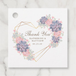 Waterverf Succulents Wedding Bedankjes Labels