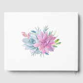 Waterverf Succulents Wedding Gastenboek (Achterkant)