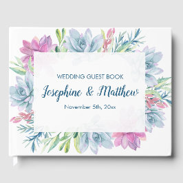 Waterverf Succulents Wedding Gastenboek