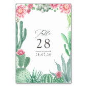 Waterverf Succulents Wedding Kaart (Achterkant)