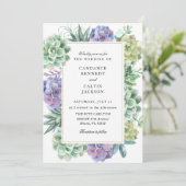 Waterverf Succulents Wedding Kaart (Staand voorkant)