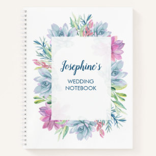 Waterverf Succulents Wedding Notitieboek