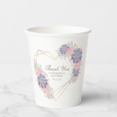 Waterverf Succulents Wedding Papieren Bekers (Voorkant)