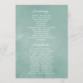 Waterverf Succulents Wedding Programmakaart (Achterkant)