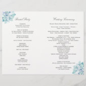 Waterverf Succulents Wedding Programs (Achterkant)